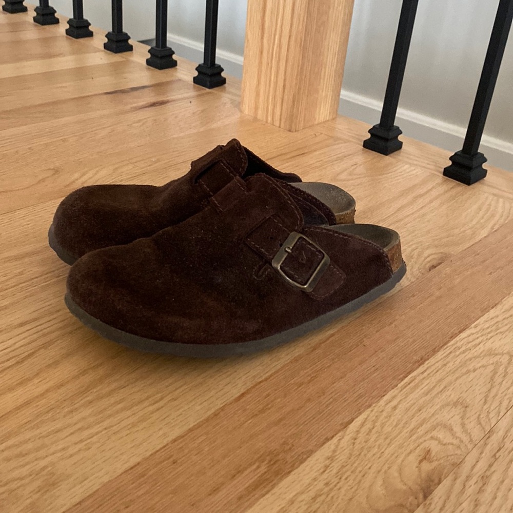 Brown Suede Clogs